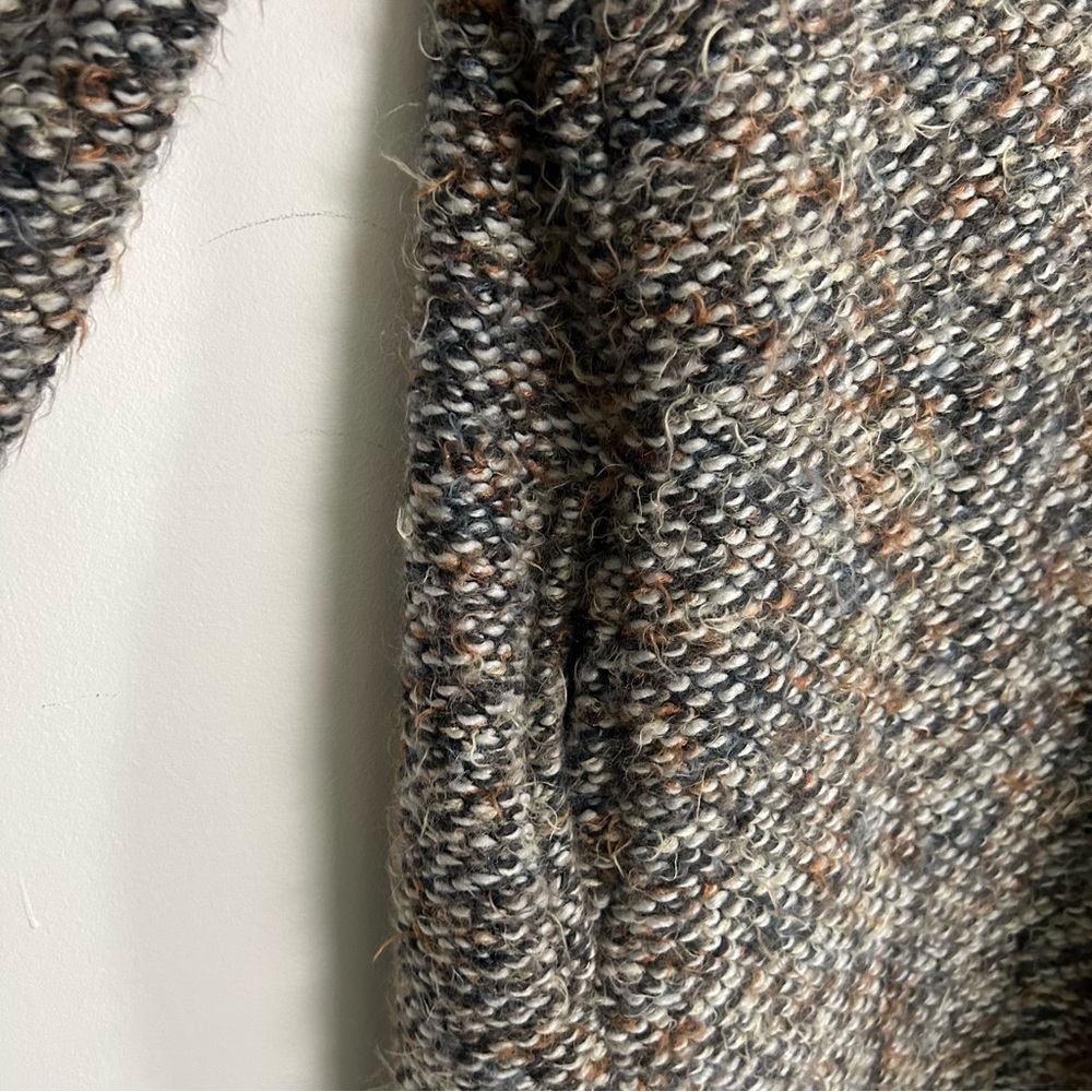 Bryn Walker Tweed Boucle Wrap Coat Womens XS - Picture 4 of 9